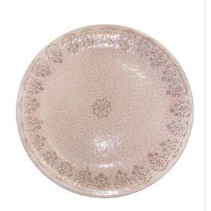 Shalimar By Steubenville Plate Vintage Depression Glass Pink 10” Etched Painted